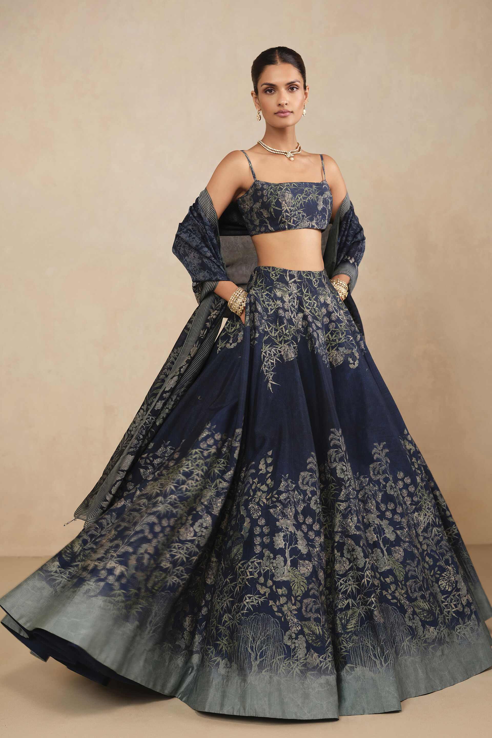Samah Skirt Set -  Blue, Ink Blue, image 1
